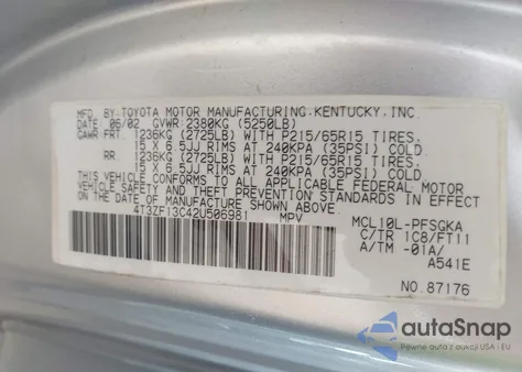 2002 Toyota Sienna Le from USA, damaged, VIN 4T3ZF13C42U506981